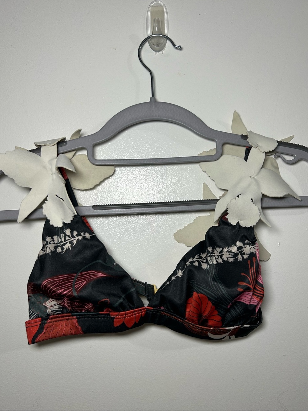 Bahia Maria bikini top with floral strap details